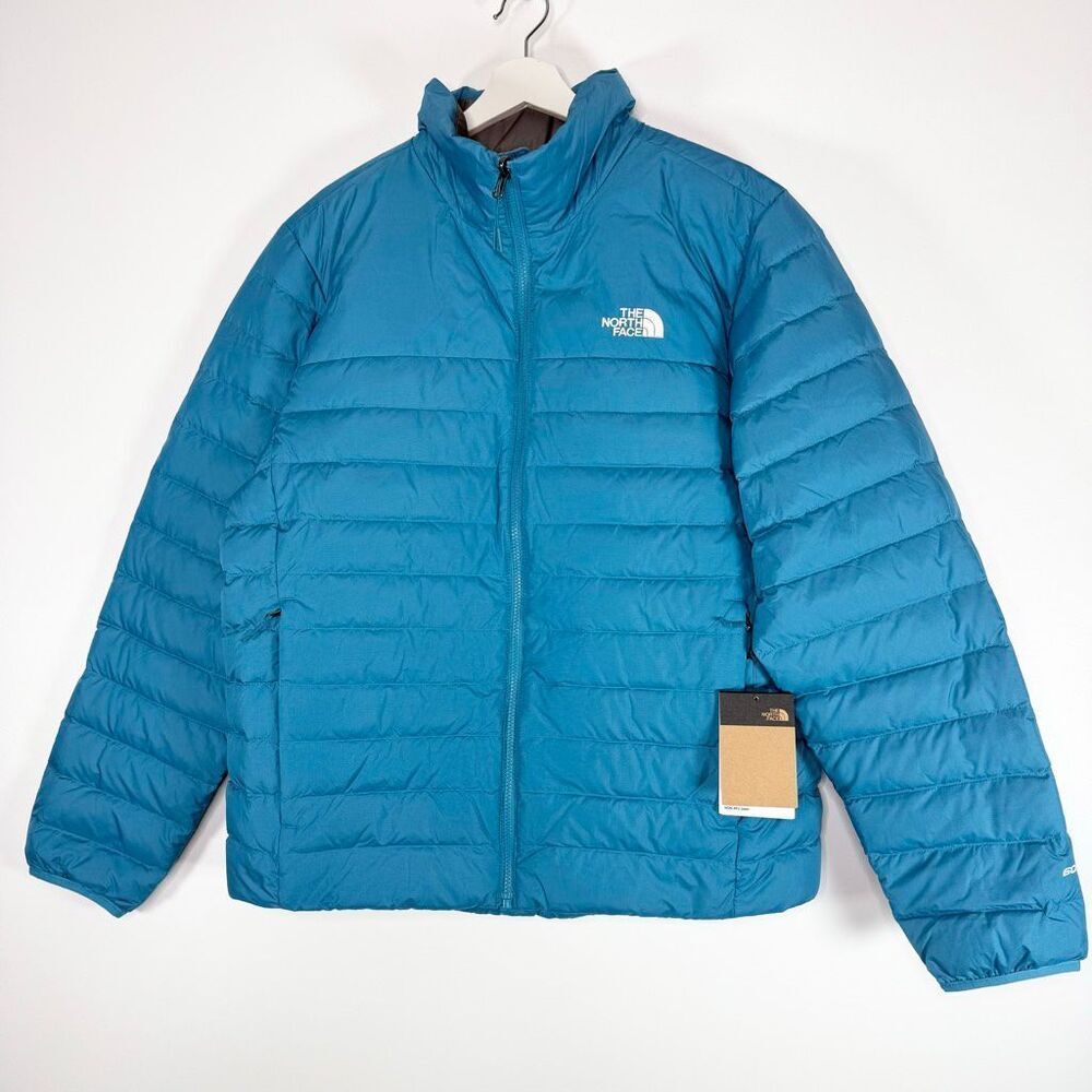 The North Face Men’s Minoqua Down Jacket in Digital Steel Deep Teal Regular Fit